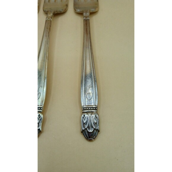 Vintage HOLMES & EDWARDS IS Danish Princess Inlaid Silver Plate - Dinner Fork - Picture 4 of 6